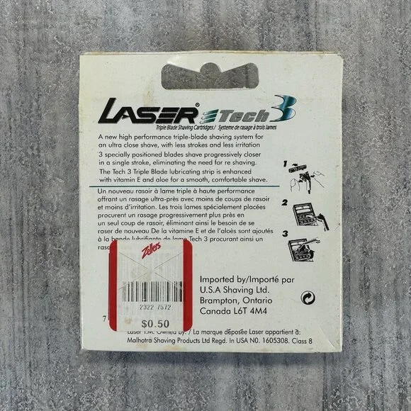 Laser Tech 3 Sensor Razor Blades, Works with Sensor Excel Razor 8 Cartridges New - Picture 2 of 2